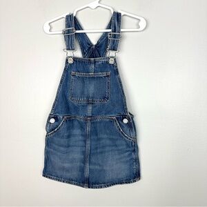 BabyGAP Denim Dress Toddler Girls Size 3T Overalls Distressed Jumper vtg
